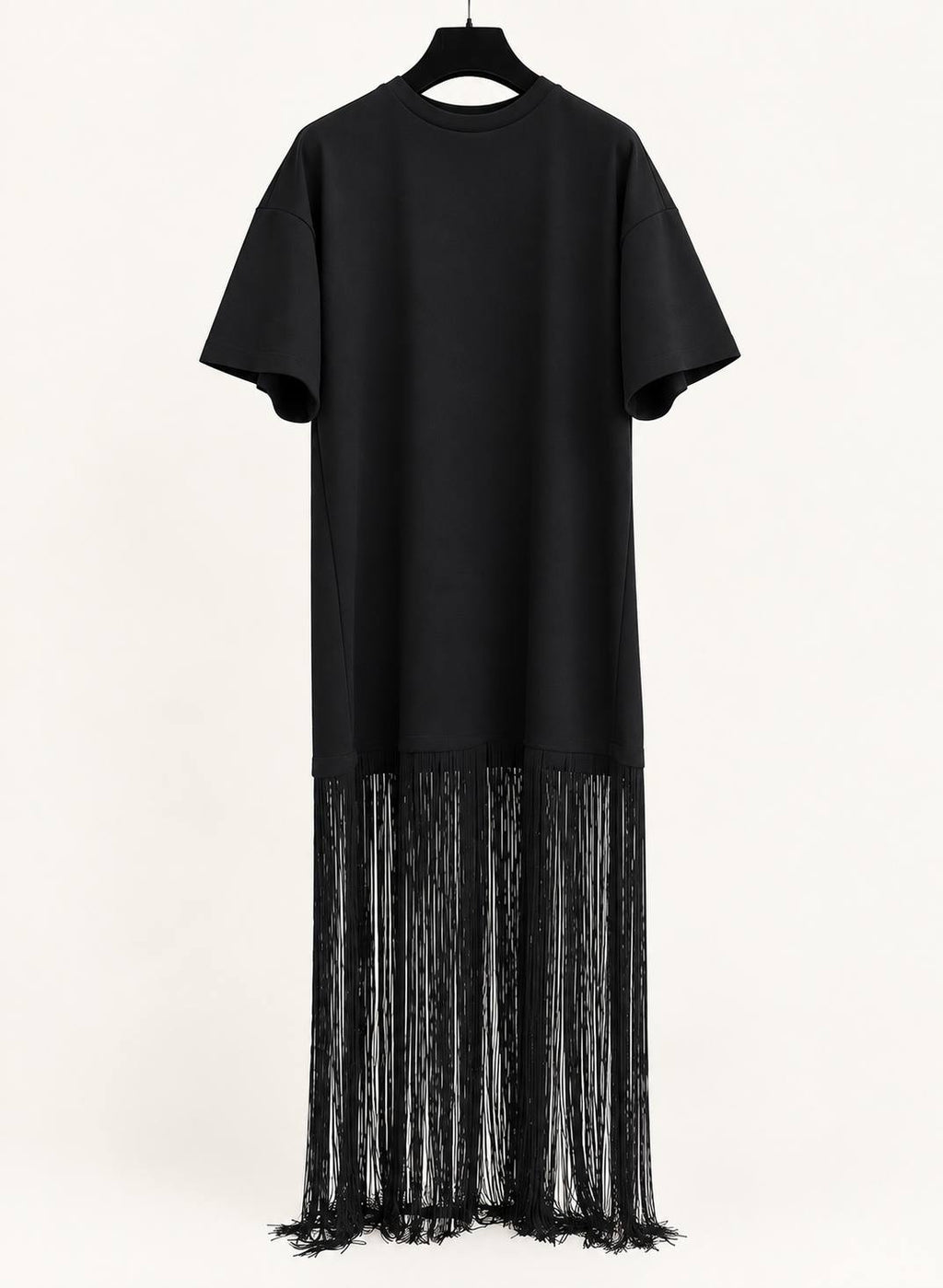 Abito t-shirt con frange