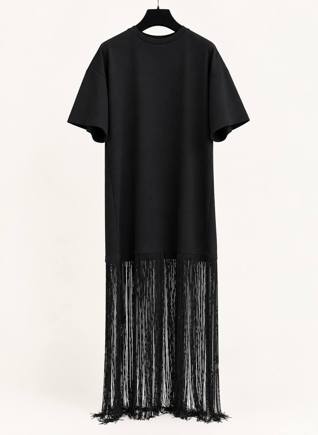 Abito t-shirt con frange