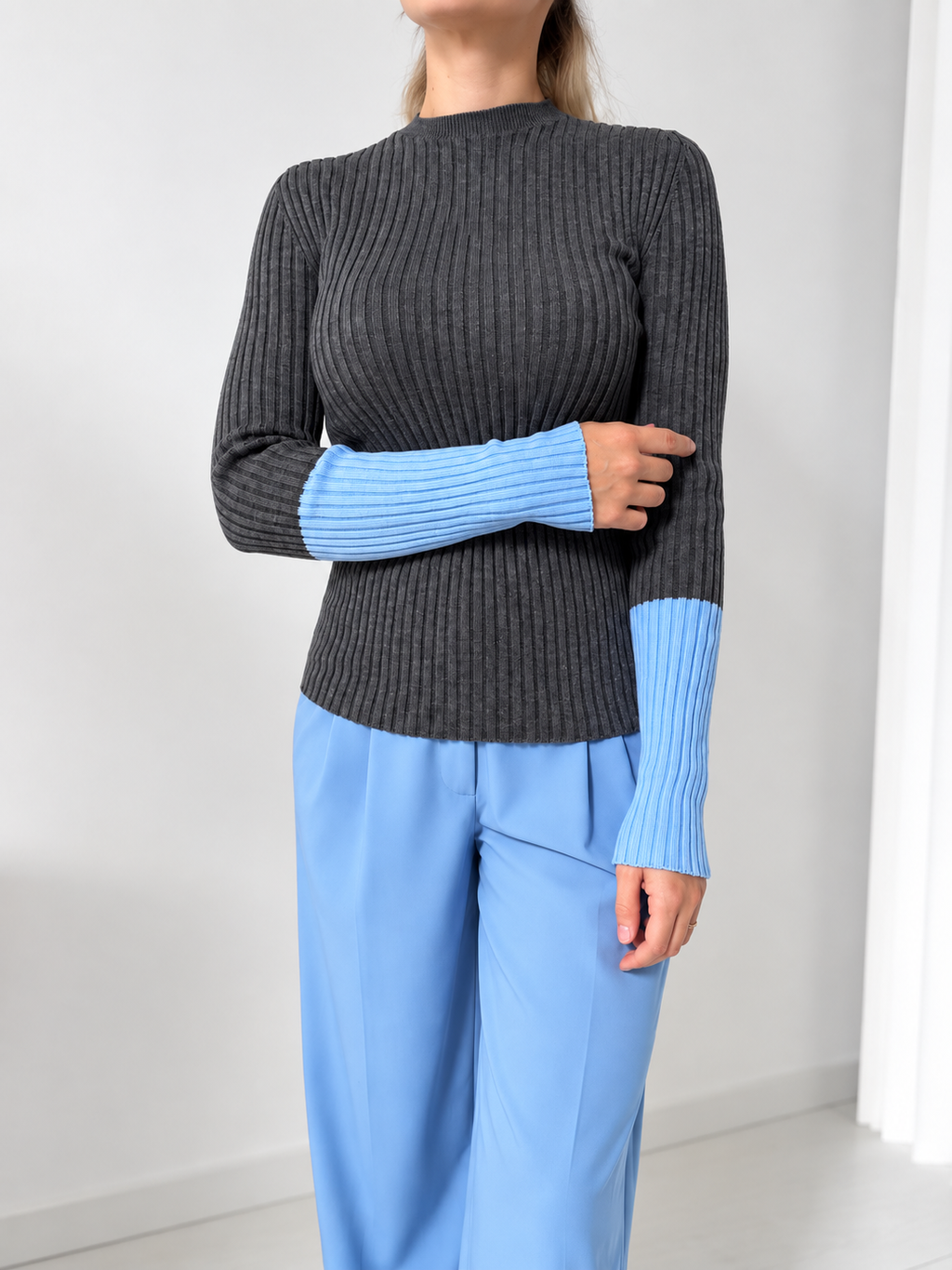 Longsleeve bicolor lana