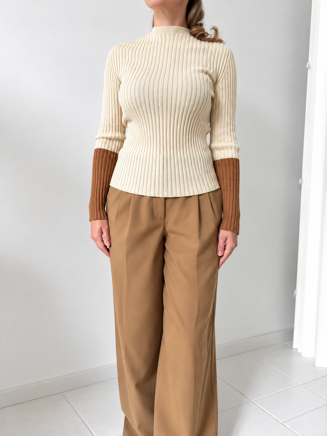 Longsleeve bicolor lana
