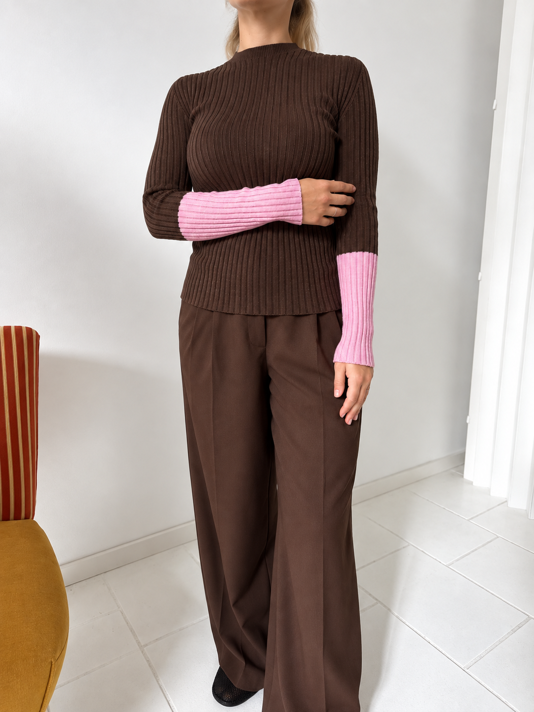 Longsleeve bicolor lana