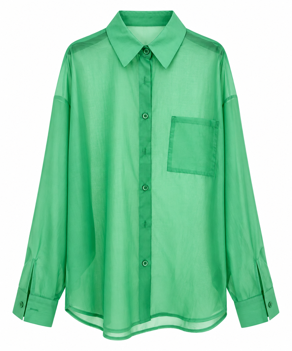 Camicia semitrasparente oversize