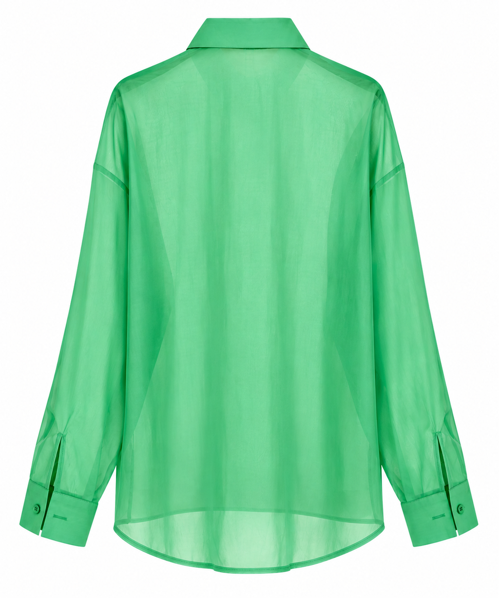 Oversized semi-sheer shirt