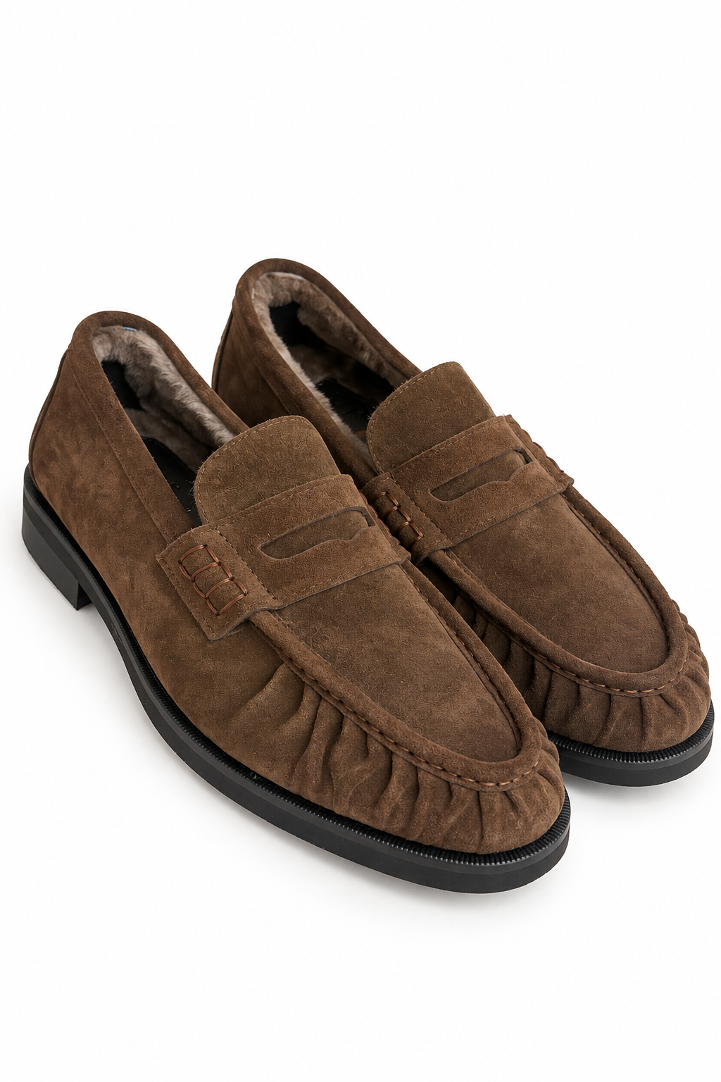 Mocassino camoscio montone
