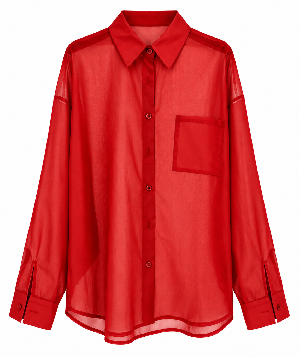 Camicia semitrasparente oversize