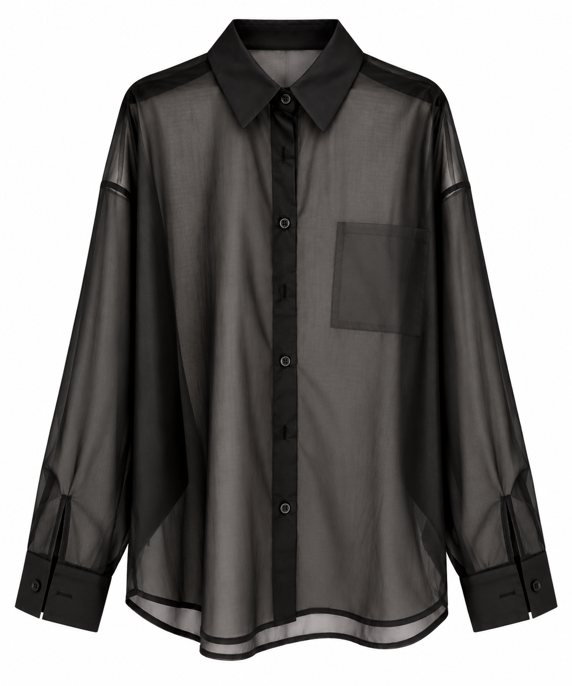 Camicia semitrasparente oversize