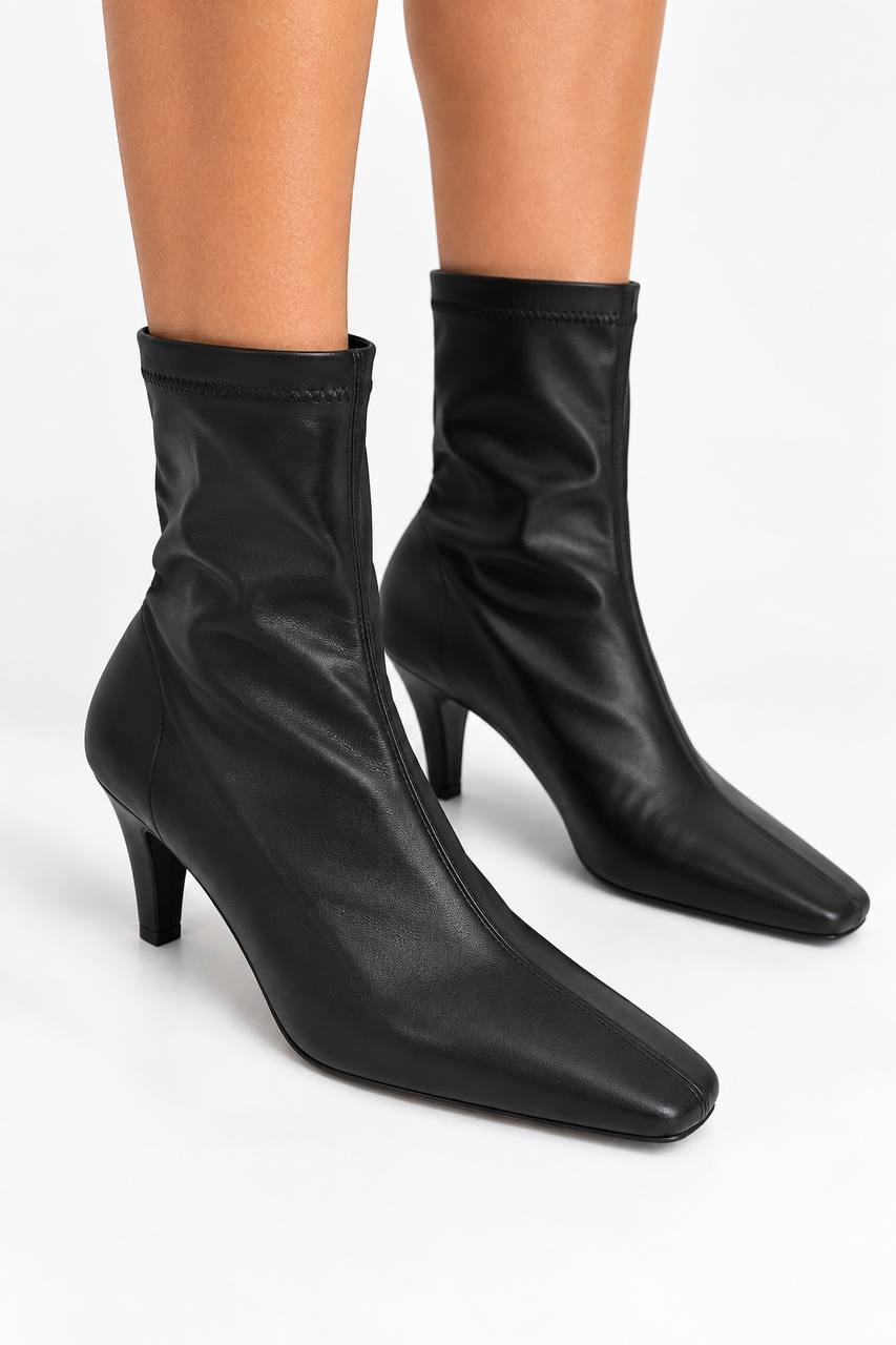 Leather sock boots