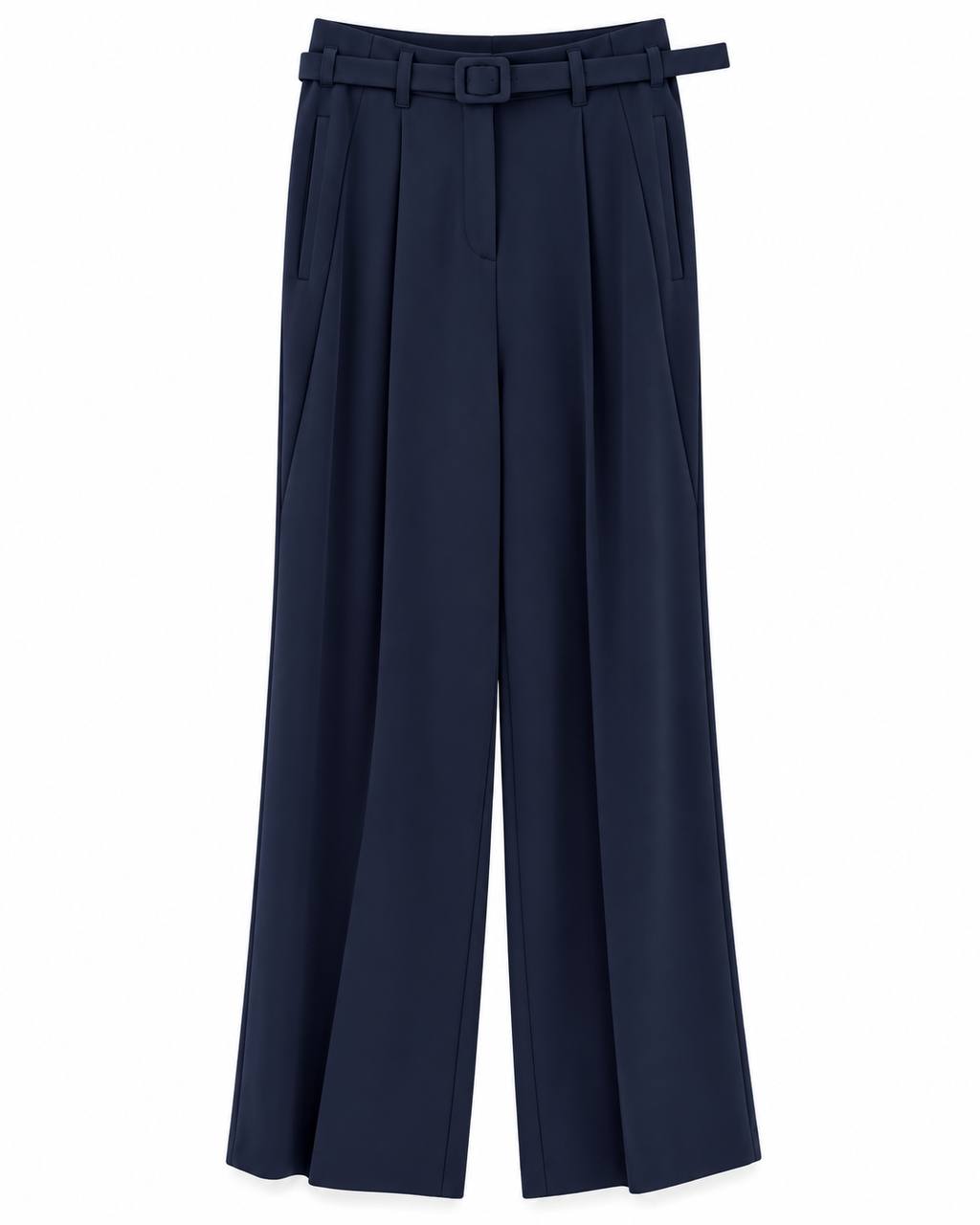 Pantalone palazzo cintura quadrata grande