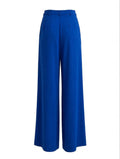 Pantalone palazzo con cintura quadrata sottile