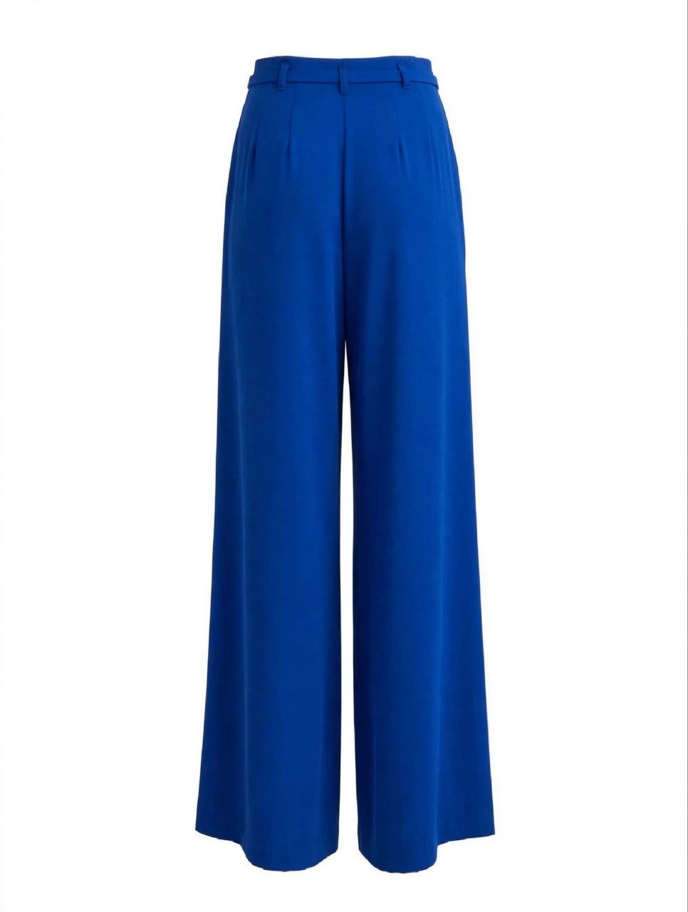 Pantalone palazzo con cintura quadrata sottile