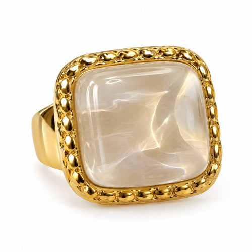 Anello pietra quadrata