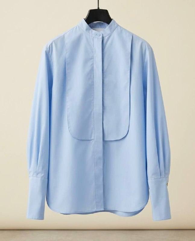 Camicia da poeta azzurra