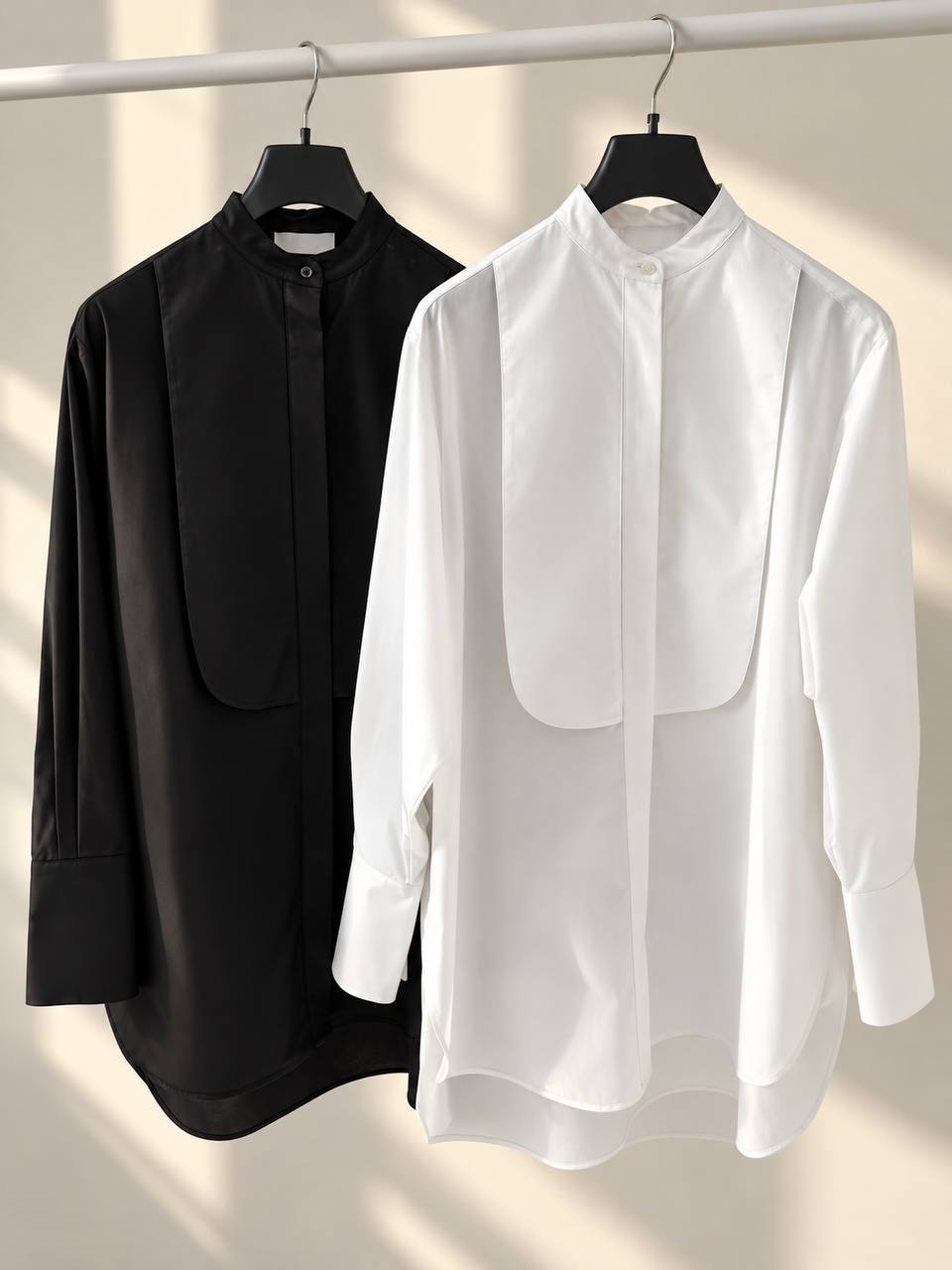 Camicia da poeta lunga bianca