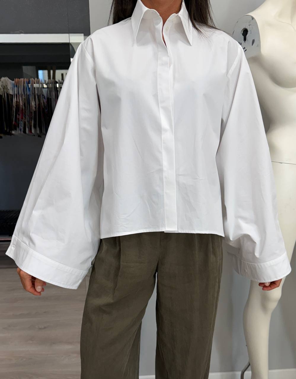 Camicia manica larga bianca