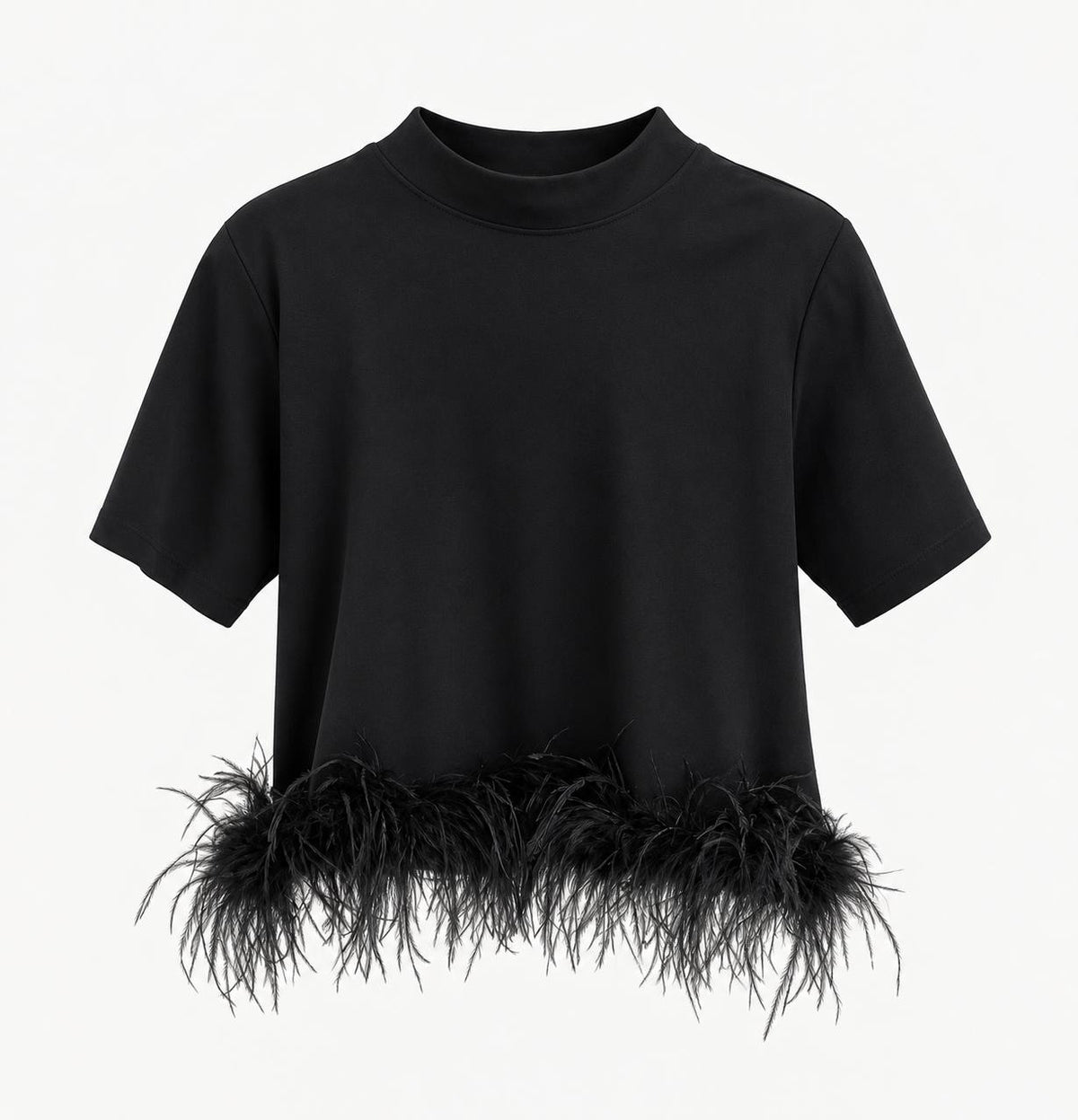 T-shirt con piume