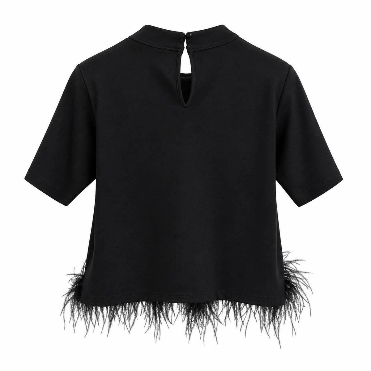 T-shirt con piume