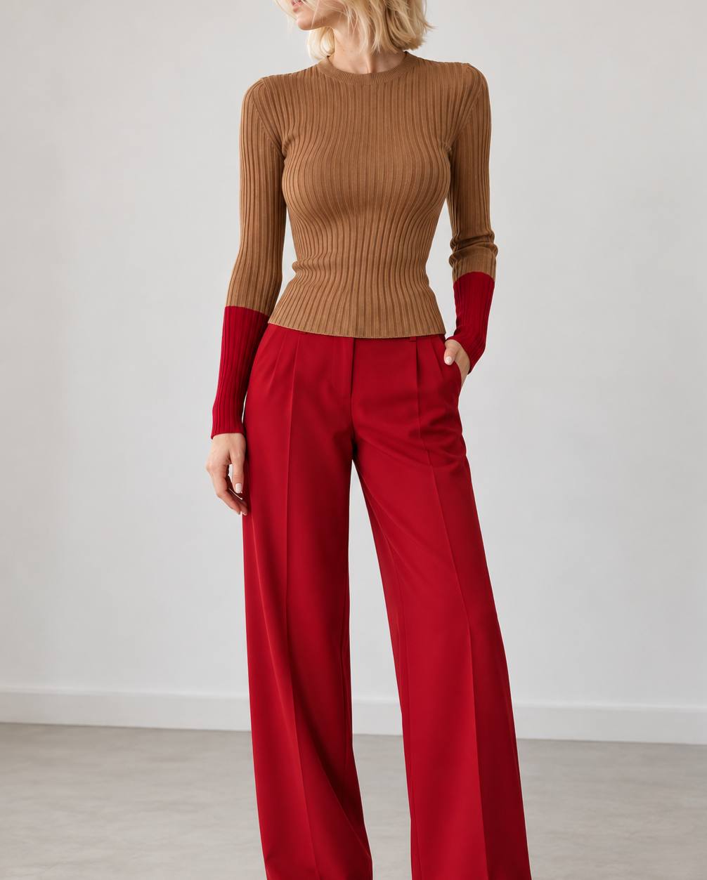 Longsleeve bicolor lana