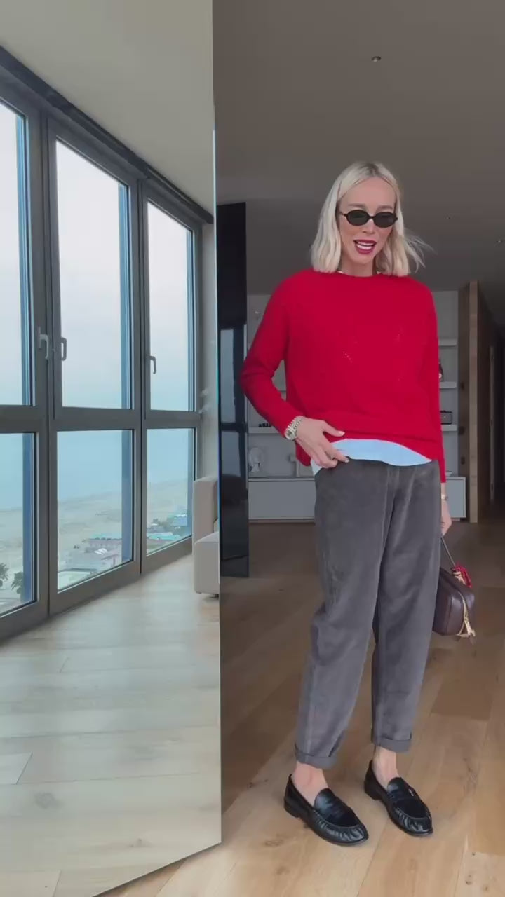 Pantalone velluto moms Barbara